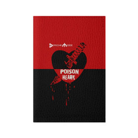 Обложка для паспорта матовая кожа с принтом Poison heart в Екатеринбурге, натуральная матовая кожа | размер 19,3 х 13,7 см; прозрачные пластиковые крепления | depeche mode | альтернативный | вестник моды | депеш мод | дэйв гаан | индастриал | клинок | красное | кровь капли | мартин гор | музыка | надпись | новая волна | нож | рок | сердце | синти поп | черное