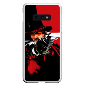 Чехол для Samsung S10E с принтом Red Dead Redemption в Екатеринбурге, Силикон | Область печати: задняя сторона чехла, без боковых панелей | cowboy | game | gun | jim | red dead redemption | rockstar | west | вестерн | дикий запад | игра | ковбой | оружие | пистолет