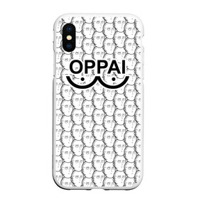 Чехол для iPhone XS Max матовый с принтом OPPAI в Екатеринбурге, Силикон | Область печати: задняя сторона чехла, без боковых панелей | anime | onepunchman | oppai | saitama | аниме | ванпанчмен | сайтама