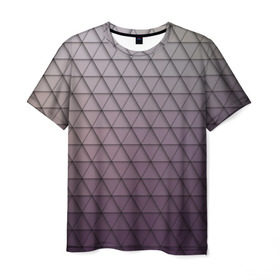 Мужская футболка 3D с принтом Кольчуга из треугольников в Екатеринбурге, 100% полиэфир | прямой крой, круглый вырез горловины, длина до линии бедер | абстракция | геометрия | текстура | узор