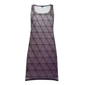 Платье-майка 3D с принтом Кольчуга из треугольников в Екатеринбурге, 100% полиэстер | полуприлегающий силуэт, широкие бретели, круглый вырез горловины, удлиненный подол сзади. | абстракция | геометрия | текстура | узор