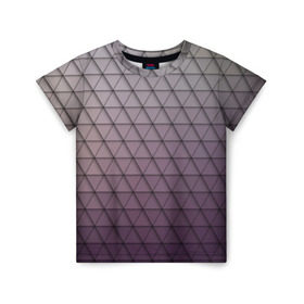 Детская футболка 3D с принтом Кольчуга из треугольников в Екатеринбурге, 100% гипоаллергенный полиэфир | прямой крой, круглый вырез горловины, длина до линии бедер, чуть спущенное плечо, ткань немного тянется | Тематика изображения на принте: абстракция | геометрия | текстура | узор