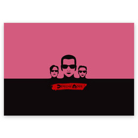 Поздравительная открытка с принтом Группа Depeche Mode в Екатеринбурге, 100% бумага | плотность бумаги 280 г/м2, матовая, на обратной стороне линовка и место для марки
 | depeche mode | альтернативный | вестник моды | голова | депеш мод | дэйв гаан | индастриал | мартин гор | музыка | надпись | новая волна | очки | рок | синти поп | электроник | энди флетчер