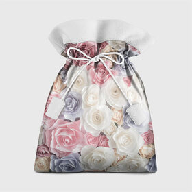 Подарочный 3D мешок с принтом Букет из роз в Екатеринбурге, 100% полиэстер | Размер: 29*39 см | розы | цветы