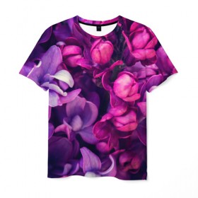 Мужская футболка 3D с принтом Тюльпановый сад в Екатеринбурге, 100% полиэфир | прямой крой, круглый вырез горловины, длина до линии бедер | Тематика изображения на принте: flower | краски | природа | розы | тюльпаны | цветы