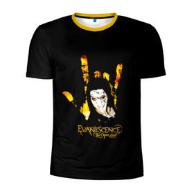 Мужская футболка 3D спортивная с принтом Evanescence рука в Екатеринбурге, 100% полиэстер с улучшенными характеристиками | приталенный силуэт, круглая горловина, широкие плечи, сужается к линии бедра | 