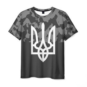 Мужская футболка 3D с принтом Милитари Украина Реверс в Екатеринбурге, 100% полиэфир | прямой крой, круглый вырез горловины, длина до линии бедер | 