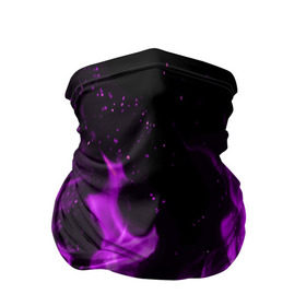 Бандана-труба 3D с принтом Фиолетовый огонь в Екатеринбурге, 100% полиэстер, ткань с особыми свойствами — Activecool | плотность 150‒180 г/м2; хорошо тянется, но сохраняет форму | Тематика изображения на принте: лиловый | пламя | яркий