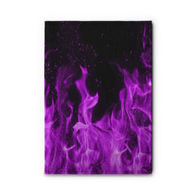 Обложка для автодокументов с принтом Фиолетовый огонь в Екатеринбурге, натуральная кожа |  размер 19,9*13 см; внутри 4 больших “конверта” для документов и один маленький отдел — туда идеально встанут права | лиловый | пламя | яркий