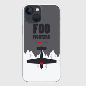 Чехол для iPhone 13 mini с принтом Самолет Foo Fighters в Екатеринбурге,  |  | ff | foo fighters | альтернативный | группа | дэйв грол | крис шифлетт | метал | музыка | надпись | нэйт мендел | постгранж | пэт смир | рок | тейлор хокинс | фу файтерс | фф | хард | хардрок