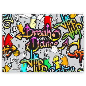 Поздравительная открытка с принтом Graffiti в Екатеринбурге, 100% бумага | плотность бумаги 280 г/м2, матовая, на обратной стороне линовка и место для марки
 | Тематика изображения на принте: break | dance | graffiti | hip hop | rap | граффити | рэп | скейтборд | хип хоп