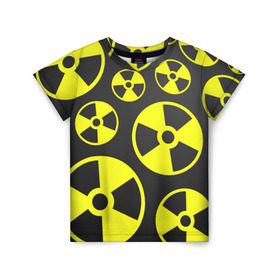 Детская футболка 3D с принтом Радиация в Екатеринбурге, 100% гипоаллергенный полиэфир | прямой крой, круглый вырез горловины, длина до линии бедер, чуть спущенное плечо, ткань немного тянется | радиация | радиоактивность