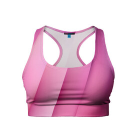Женский спортивный топ 3D с принтом Pink lines в Екатеринбурге, 82% полиэстер, 18% спандекс Ткань безопасна для здоровья, позволяет коже дышать, не мнется и не растягивается |  | pink | абстракция | геометрия | линии | розовый | текстура