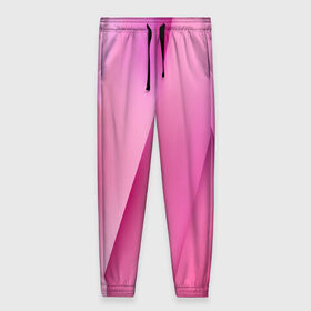 Женские брюки 3D с принтом Pink lines в Екатеринбурге, полиэстер 100% | прямой крой, два кармана без застежек по бокам, с мягкой трикотажной резинкой на поясе и по низу штанин. В поясе для дополнительного комфорта — широкие завязки | pink | абстракция | геометрия | линии | розовый | текстура