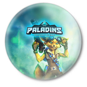 Значок с принтом Paladins в Екатеринбурге,  металл | круглая форма, металлическая застежка в виде булавки | paladins