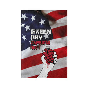 Обложка для паспорта матовая кожа с принтом Green Day American Idiot в Екатеринбурге, натуральная матовая кожа | размер 19,3 х 13,7 см; прозрачные пластиковые крепления | american idiot | green day | альтернативный | билли джо армстронг | грин дей | группа | зелёный день | майк дёрнт | музыка | панк | поп | поппанк | рок | сша | тре кул | флаг