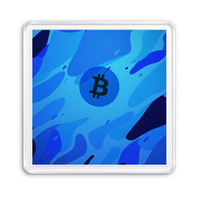 Магнит 55*55 с принтом Blue Sea Camo Bitcoin в Екатеринбурге, Пластик | Размер: 65*65 мм; Размер печати: 55*55 мм | blue | camo | camouflage | coin | crypto | currency | ethereum | litecoin | mining | token | биткоин | биток | камо | камуфляж | крипта | крипто | криптовалюта | лайткоин | майнинг | ферма | эфир