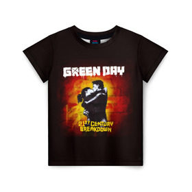 Детская футболка 3D с принтом Поцелуй Green Day в Екатеринбурге, 100% гипоаллергенный полиэфир | прямой крой, круглый вырез горловины, длина до линии бедер, чуть спущенное плечо, ткань немного тянется | american idiot | green day | альтернативный | билли джо армстронг | грин дей | группа | зелёный день | майк дёрнт | музыка | панк | поп | поппанк | поцелуй | рок | стена | тре кул