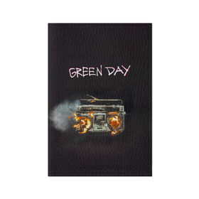 Обложка для паспорта матовая кожа с принтом Green Day магнитофон в огне в Екатеринбурге, натуральная матовая кожа | размер 19,3 х 13,7 см; прозрачные пластиковые крепления | american idiot | green day | альтернативный | билли джо армстронг | грин дей | группа | зелёный день | майк дёрнт | музыка | панк | поп | поппанк | рок | тре кул