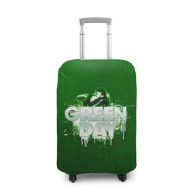 Чехол для чемодана 3D с принтом Зелень Green Day в Екатеринбурге, 86% полиэфир, 14% спандекс | двустороннее нанесение принта, прорези для ручек и колес | american idiot | green day | альтернативный | билли джо армстронг | грин дей | группа | зелёный день | майк дёрнт | музыка | панк | поп | поппанк | поцелуй | рок | тре кул