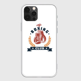 Чехол для iPhone 12 Pro Max с принтом BOXING CLUB в Екатеринбурге, Силикон |  | Тематика изображения на принте: бокс | звезды | клуб | перчатки | чемпион