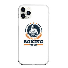 Чехол для iPhone 11 Pro матовый с принтом BOXING CLUB в Екатеринбурге, Силикон |  | Тематика изображения на принте: бокс | клуб | перчатки | спорт | чемпион