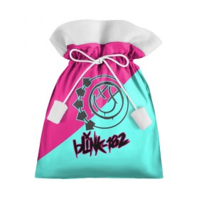 Подарочный 3D мешок с принтом Blink-182 в Екатеринбурге, 100% полиэстер | Размер: 29*39 см | blink | альтернативный рок | блинк | группа | марк хоппус | музыка | мэтт скиба | надпись | панк | панк рок | песни | поп панк | рок | скейт панк | смайл | смайлик | трэвис баркер