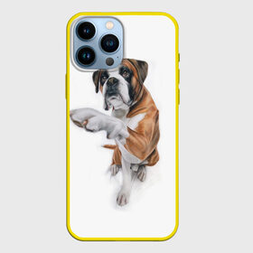 Чехол для iPhone 13 Pro Max с принтом Боксер в Екатеринбурге,  |  | боксер | друг | дружба | животное | пес | собака
