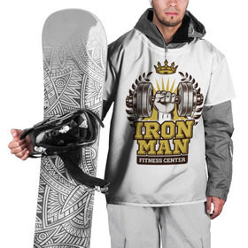 Накидка на куртку 3D с принтом IRONMAN в Екатеринбурге, 100% полиэстер |  | Тематика изображения на принте: железо | зал | сила золото | спорт