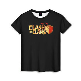 Женская футболка 3D с принтом Clash of Clans в Екатеринбурге, 100% полиэфир ( синтетическое хлопкоподобное полотно) | прямой крой, круглый вырез горловины, длина до линии бедер | игра | кланс | клэш | онлайн | оф | стратегия