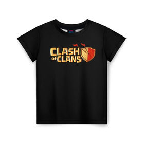 Детская футболка 3D с принтом Clash of Clans в Екатеринбурге, 100% гипоаллергенный полиэфир | прямой крой, круглый вырез горловины, длина до линии бедер, чуть спущенное плечо, ткань немного тянется | игра | кланс | клэш | онлайн | оф | стратегия