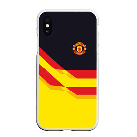 Чехол для iPhone XS Max матовый с принтом Manchester United в Екатеринбурге, Силикон | Область печати: задняя сторона чехла, без боковых панелей | манчестер юнайтед | эмблема