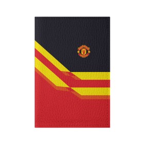 Обложка для паспорта матовая кожа с принтом Manchester United в Екатеринбурге, натуральная матовая кожа | размер 19,3 х 13,7 см; прозрачные пластиковые крепления | 