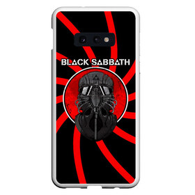 Чехол для Samsung S10E с принтом Солдат Black Sabbath в Екатеринбурге, Силикон | Область печати: задняя сторона чехла, без боковых панелей | black sabbath | ozzy osbourne | альбом | билл уорд | гизер батлер | группа | летчик | метал | музыка | надпись | оззи | осборн | песни | рок | тони айомми | хард рок | хеви метал | шлем