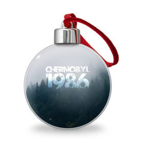 Ёлочный шар с принтом Чернобыль 1986 в Екатеринбурге, Пластик | Диаметр: 77 мм | 1986 | дым | завод | лес | опасность | радиация | чаэс | чернобыль | экология