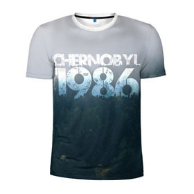 Мужская футболка 3D спортивная с принтом Чернобыль 1986 в Екатеринбурге, 100% полиэстер с улучшенными характеристиками | приталенный силуэт, круглая горловина, широкие плечи, сужается к линии бедра | 1986 | дым | завод | лес | опасность | радиация | чаэс | чернобыль | экология