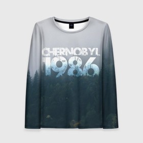 Женский лонгслив 3D с принтом Чернобыль 1986 в Екатеринбурге, 100% полиэстер | длинные рукава, круглый вырез горловины, полуприлегающий силуэт | 1986 | дым | завод | лес | опасность | радиация | чаэс | чернобыль | экология