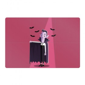 Магнитный плакат 3Х2 с принтом Дракула в Екатеринбурге, Полимерный материал с магнитным слоем | 6 деталей размером 9*9 см | Тематика изображения на принте: dracula | halloween | helloween | вампир | день всех святых | детям | для детей | хеллоуин | хеловин | хэллоуин