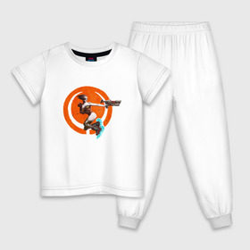 Детская пижама хлопок с принтом Quake champions в Екатеринбурге, 100% хлопок |  брюки и футболка прямого кроя, без карманов, на брюках мягкая резинка на поясе и по низу штанин
 | arena | champions | quakecon | квейк | квэйк | чемпионы | шутер