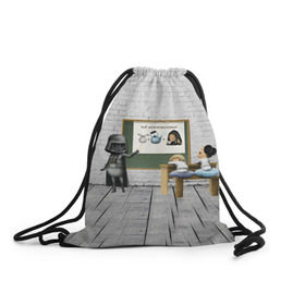 Рюкзак-мешок 3D с принтом Вейдер-учитель в Екатеринбурге, 100% полиэстер | плотность ткани — 200 г/м2, размер — 35 х 45 см; лямки — толстые шнурки, застежка на шнуровке, без карманов и подкладки | 