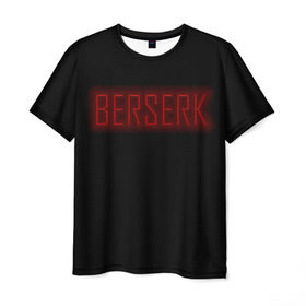 Мужская футболка 3D с принтом BERSERK в Екатеринбурге, 100% полиэфир | прямой крой, круглый вырез горловины, длина до линии бедер | аниме | берсерк | гатс | гриффит | доспех берсерка | черный мечник