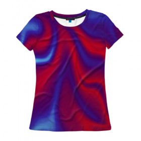 Женская футболка 3D с принтом Глянец ночь в Екатеринбурге, 100% полиэфир ( синтетическое хлопкоподобное полотно) | прямой крой, круглый вырез горловины, длина до линии бедер | color | paint | абстракция | абстракция красок | краска | разводы | разводы красок | цветные краски | яркие краски