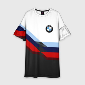 Детское платье 3D с принтом BMW M SPORT | БМВ в Екатеринбурге, 100% полиэстер | прямой силуэт, чуть расширенный к низу. Круглая горловина, на рукавах — воланы | bmw | автомобиль | автомобильные | бмв | лучшие | марка | машины | мужчинам | патриот | подарок | прикольные | тренд | фанат | флаг