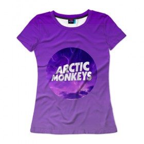 Женская футболка 3D с принтом Arctic Monkeys в Екатеринбурге, 100% полиэфир ( синтетическое хлопкоподобное полотно) | прямой крой, круглый вырез горловины, длина до линии бедер | алекс тёрнер | арктик | арктические мартышки | гаражный | группа | джейми кук | инди рок | манкис | музыка | мэтт хелдер | ник о мэлли | обезьяна | постпанк ривайвл | психоделический | рок