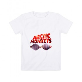 Детская футболка хлопок с принтом Arctic Monkeys в Екатеринбурге, 100% хлопок | круглый вырез горловины, полуприлегающий силуэт, длина до линии бедер | Тематика изображения на принте: 