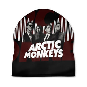 Шапка 3D с принтом Группа Arctic Monkeys в Екатеринбурге, 100% полиэстер | универсальный размер, печать по всей поверхности изделия | алекс тёрнер | арктик | арктические мартышки | гаражный | группа | дж ейми кук | инди рок | манкис | музыка | мэтт хелдер | ник о мэлли | обезьяна | постпанк ривайвл | психоделический | рок