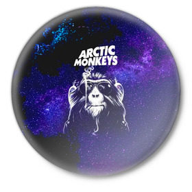 Значок с принтом Arctic Monkeys в Екатеринбурге,  металл | круглая форма, металлическая застежка в виде булавки | алекс тёрнер | арктик | арктические мартышки | гаражный | группа | джейми кук | инди рок | манкис | музыка | мэтт хелдер | ник о мэлли | обезьяна | постпанк ривайвл | психоделический | рок