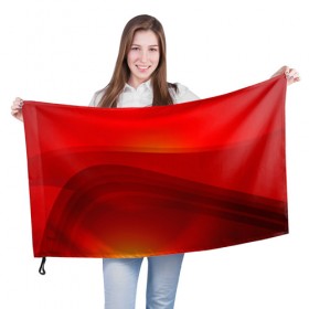 Флаг 3D с принтом Red line Fire в Екатеринбурге, 100% полиэстер | плотность ткани — 95 г/м2, размер — 67 х 109 см. Принт наносится с одной стороны | fire | абстракция | геометрия | красный | линии | огонь | пекло | полосы | узоры | ярость