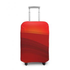 Чехол для чемодана 3D с принтом Red line Fire в Екатеринбурге, 86% полиэфир, 14% спандекс | двустороннее нанесение принта, прорези для ручек и колес | fire | абстракция | геометрия | красный | линии | огонь | пекло | полосы | узоры | ярость
