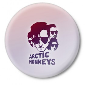 Значок с принтом Группа Arctic Monkeys в Екатеринбурге,  металл | круглая форма, металлическая застежка в виде булавки | 